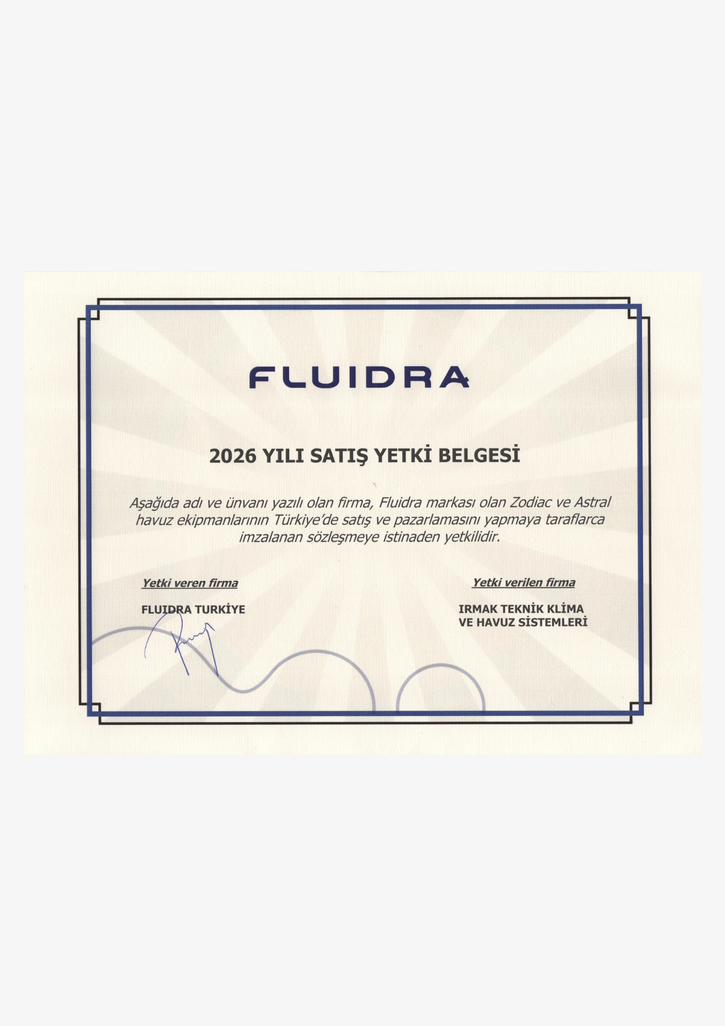 Fluidra Satıcı Belgesi