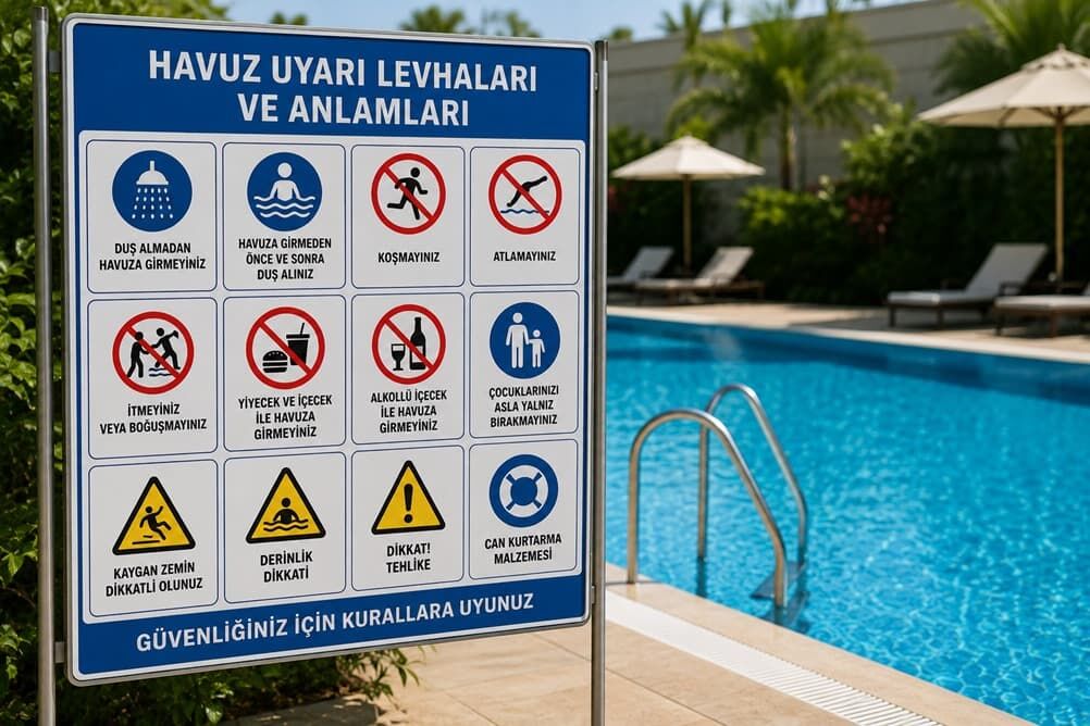 Havuz Uyarı Levhaları ve Anlamları