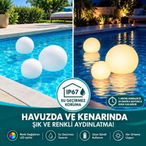 Led Yüzer küre lamba