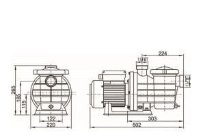 Smp Havuz Pompası 0,50 Hp 220 Volt