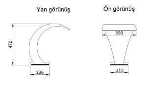 304 Krom Mini Kobra Su Perdesi 300x350mm