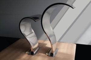 304 Krom Mini Kuğu Model Su Perdesi 500x750mm