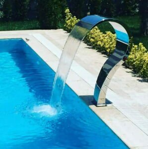 316 Krom Mini Kuğu Model Su Perdesi 500x750mm