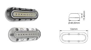 Sıva Üstü Havuz ve Havuz Basamak Aydınlatması Beyaz Işık 126mm