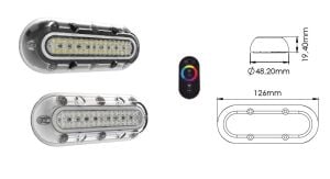 Sıva Üstü Havuz ve Havuz Basamak Aydınlatması RGB Işık 126mm