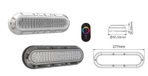 Sıva Üstü Havuz ve Havuz Basamak Aydınlatması 2 Kablolu RGB Işık 277mm