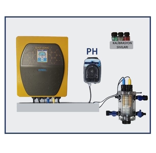Salt İonic PR 24Gr/h pH - Klor Ölçüm ve Kontrollü (40-80m3 Havuzlar için) Komple Set