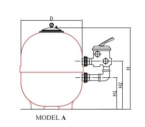 760 mm Plastik Kum Filtresi
