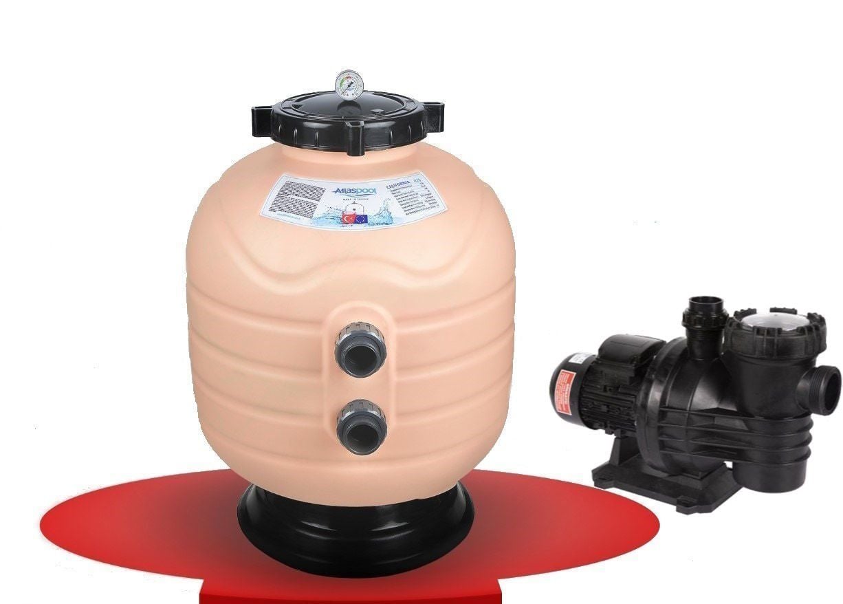 Atlaspool Hazır Havuz Filtrasyon Ünitesi Ø 600mm 1 Hp Pompalı