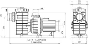 Nozbart Süper Taşkın Serisi Trifaze Pompa 4,5 HP
