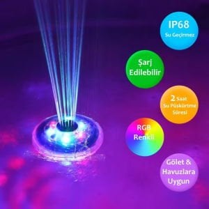 RGB Led Işıklı Fıskiye