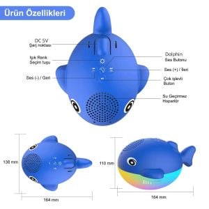 Rgb Su Geçirmez Yüzen Speaker Balık