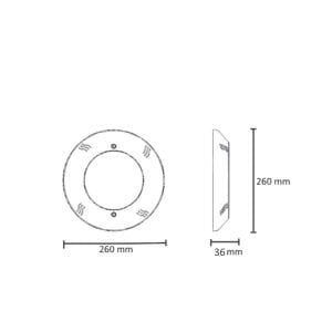Flat Sıva Üstü Led Havuz Lambası 2 Kablolu Rgb