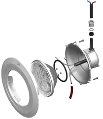 Sıva Altı Led Havuz Lambası Kovansız S 95 (Mavi Işık)