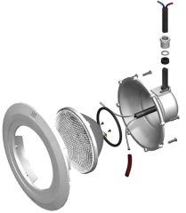 Sıva Altı Led Havuz Lambası Kovansız S 95 (2 Kablolu RGB Işık)