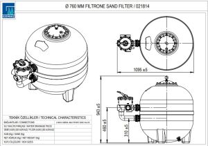 Gemaş Ø 760 mm Filtrone Kum Filtresi
