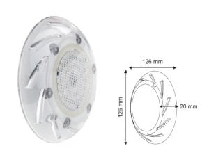 Beyaz Işıklı Sıva Üstü Mini Led Havuz Lambası