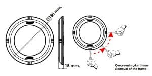 Sıva Üstü Mini Işıl Serisi Led Havuz Lambası RGB