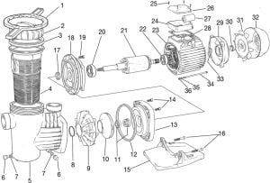 Saci Winner Havuz Pompası Difüzörü 0,5 - 0,75 Hp