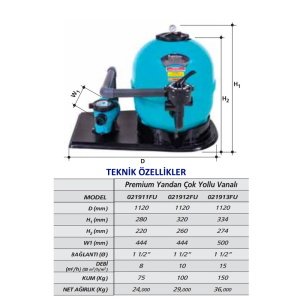 Premium Hazır Havuz Filtrasyon Ünitesi Ø 400 mm