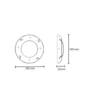 Flat Sıva Üstü Led Havuz Lambası Gün Işığı