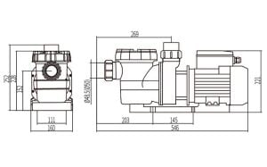 DXD Havuz Pompası 1 HP 220V