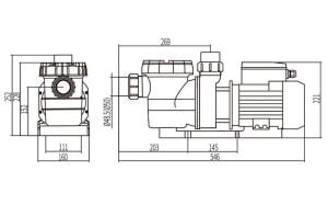 DXD Havuz Pompası 1.5 HP 220V