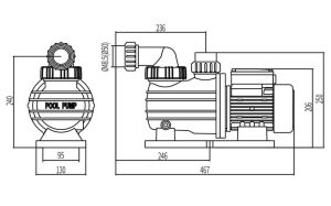 DXD Havuz Pompası 0.75 HP 220V